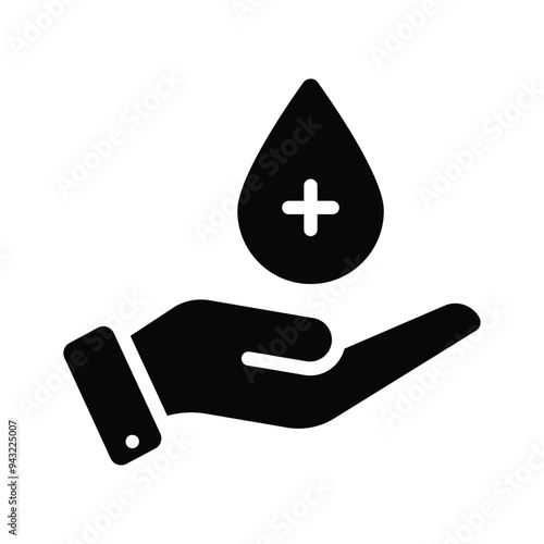 An amazing vector design of blood donation in editable style, premium icon