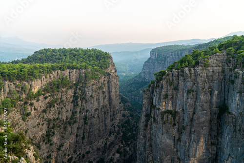 Tazi Canyon. Aerial photo of Tazi Canyon with its unique forest and magnificent view from the top of the valley. photo