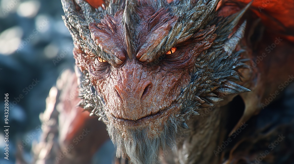 Obraz premium ultrarealistic portrait of a dragon