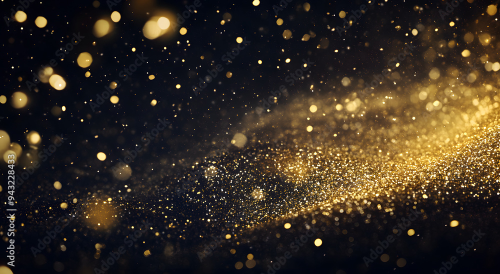 A Grainy Dark Background with Golden Glitter Falling in an Enchanting Display, Creating a Luxurious and Festive Atmosphere. The Sparkling Glitter Enhances the Rich Texture of the Background, Making It A Grainy Dark Background with Golden Glitter Falling in an Enchanting Display, Creating a Luxurious and Festive Atmosphere. The Sparkling Glitter Enhances the Rich Texture of the Background, Making It