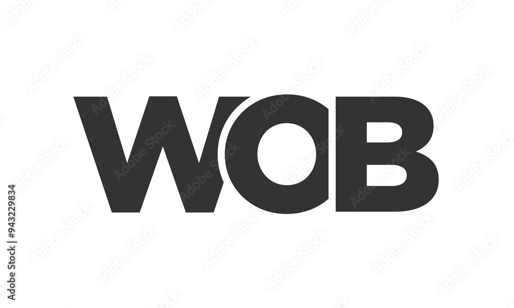 WOB logo design template with strong and modern bold text. Initial based vector logotype featuring simple and minimal typography. Trendy company identity. WOB logo design template with strong and modern bold text. Initial based vector logotype featuring simple and minimal typography. Trendy company identity.