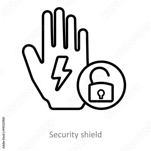 Security Shield And Protection Icon Concept