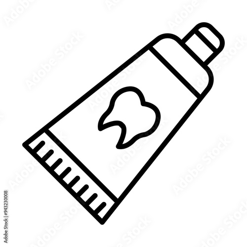 Toothpaste line icon