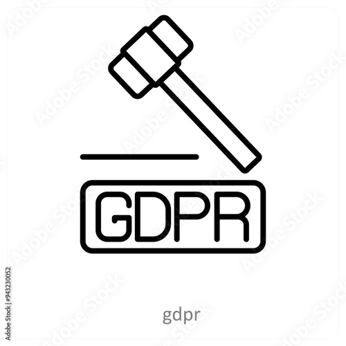 Gdpr And Privacy Icon Concept