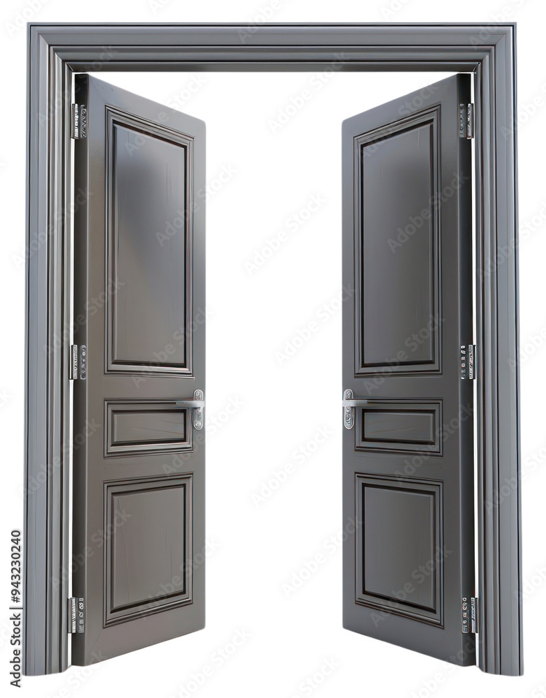 PNG Open double doors inviting entry PNG Open double doors inviting entry