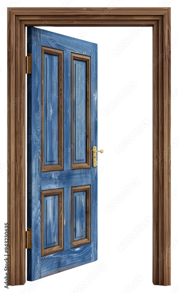 PNG Blue wooden door open frame PNG Blue wooden door open frame