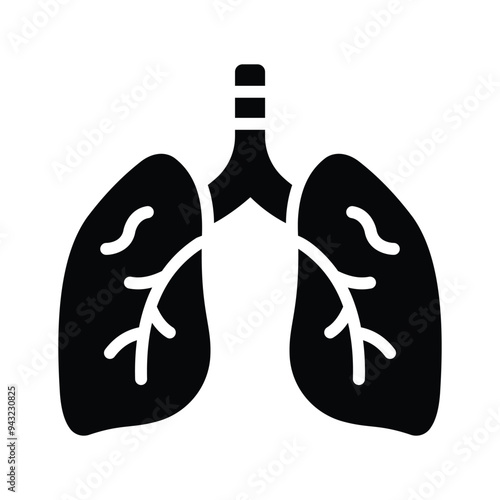 An amazing icon of human lungs, ready to use vector