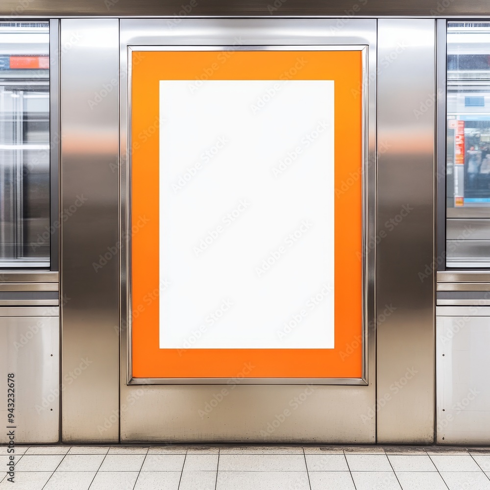 Poster mock up template with ads displayed in NYC subway interior. 3D render illustration of a realistic subway interior. Poster mock up template with ads displayed in NYC subway interior. 3D render illustration of a realistic subway interior.