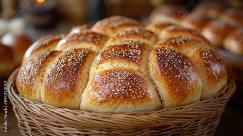 Freshly Baked Bread in a Basket