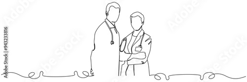 line art doctor illustration background