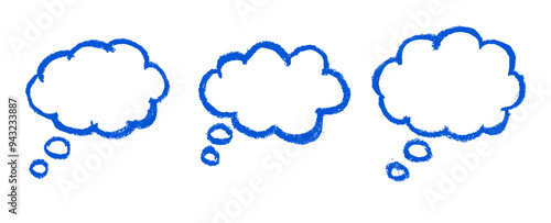 Speech Bubble Crayon Chalk Drawing