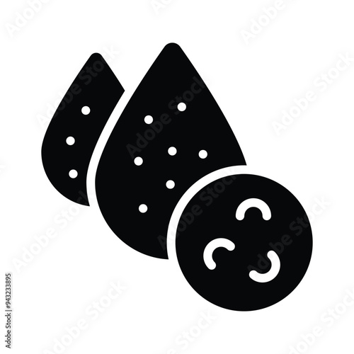 Trendy icon of a blood droplet with bacteria, symbolizing infected or contaminated blood