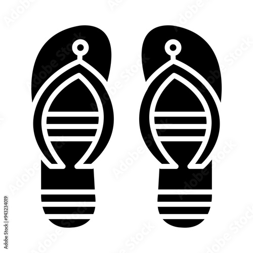 Flip flop glyph icon