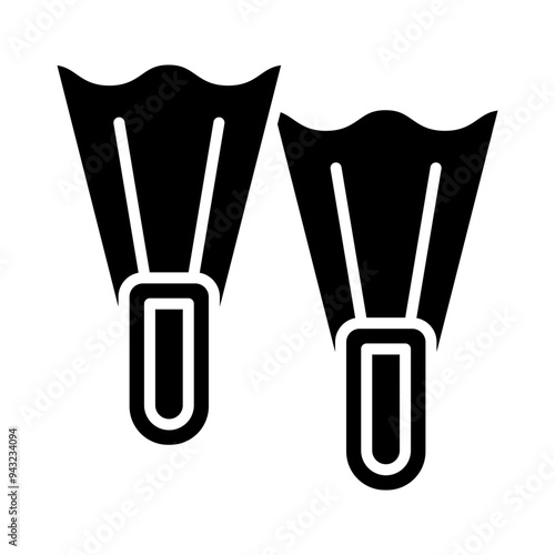 Fins glyph icon