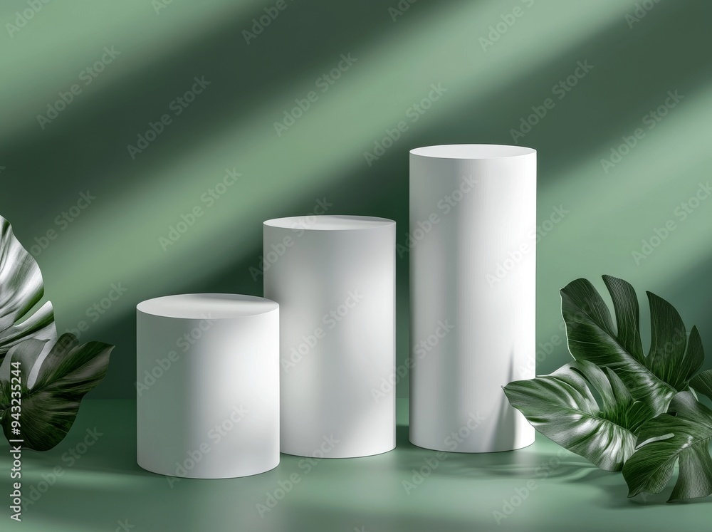 Objects with geometric shapes and a podium in a background 3d scene. Objects with geometric shapes and a podium in a background 3d scene.