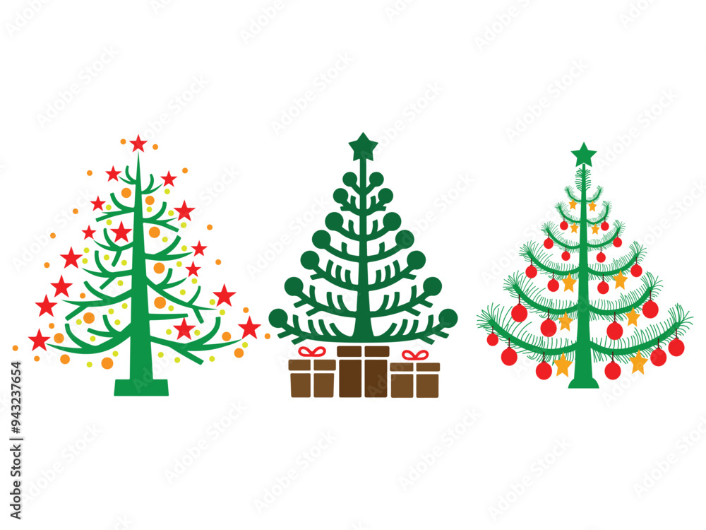christmas trees set christmas trees set