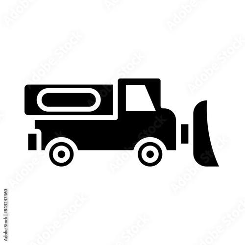 Snow Plow glyph icon