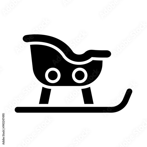 Sled glyph icon