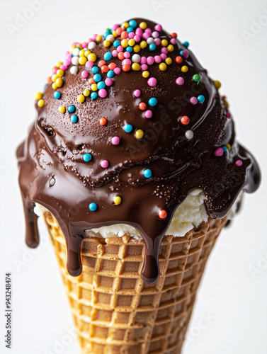 a chocolate-dipped ice crea...