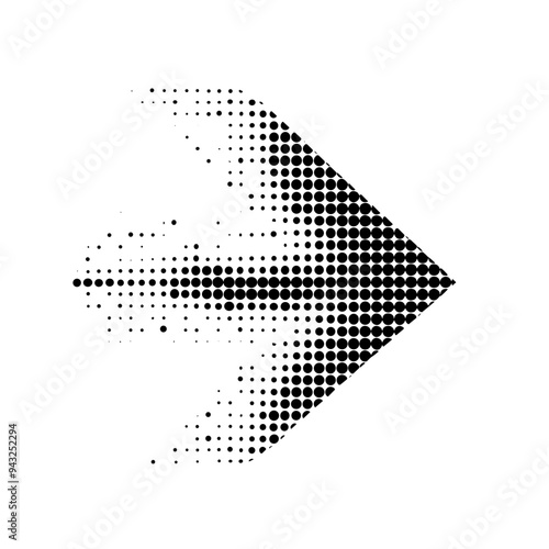 Wallpaper Mural A stylized arrow composed of dotted patterns directs attention to the right, serving as a minimalist design element for various digital applications Torontodigital.ca