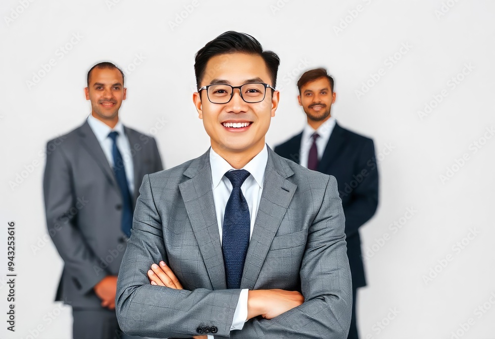 asian business people man good looking in studio. portrait businessman in grey suit confident friendly face isolated on white background, ai asian business people man good looking in studio. portrait businessman in grey suit confident friendly face isolated on white background, ai