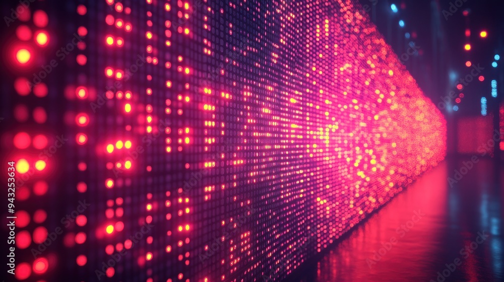 Abstract LED Wall in Pink and Red Abstract LED Wall in Pink and Red