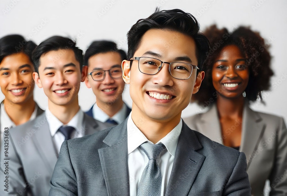 asian business people man good looking in studio. portrait businessman in grey suit confident friendly face isolated on white background, ai asian business people man good looking in studio. portrait businessman in grey suit confident friendly face isolated on white background, ai