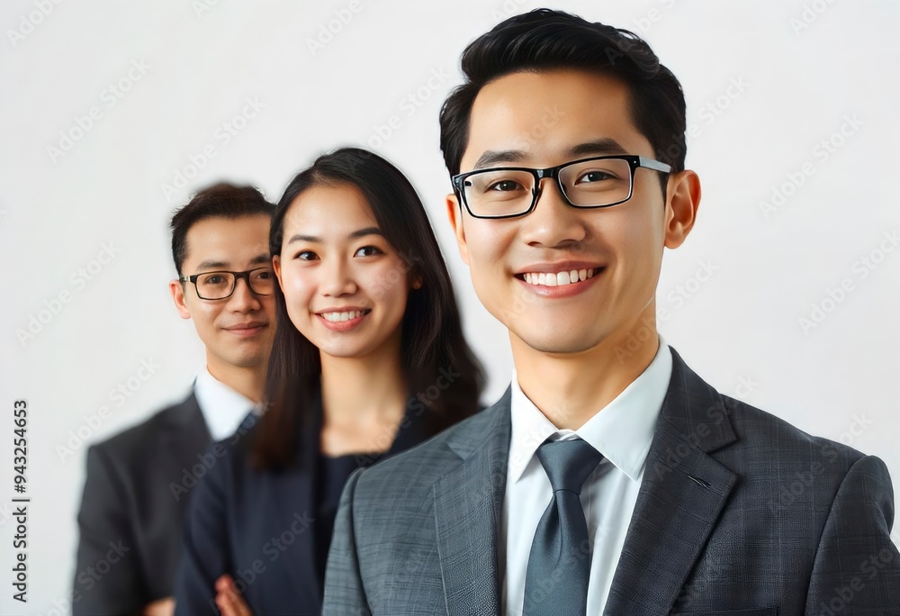 asian business people man good looking in studio. portrait businessman in grey suit confident friendly face isolated on white background, ai asian business people man good looking in studio. portrait businessman in grey suit confident friendly face isolated on white background, ai