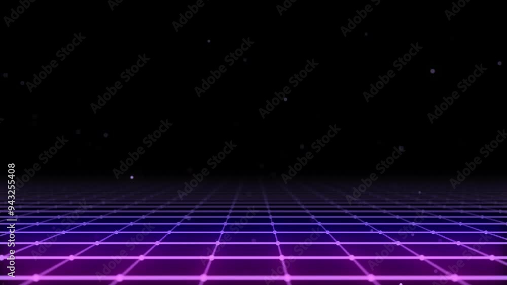 Technology wireframe landscape. Perspective grid. Digital space. Purple mesh on a black background. 3d rendering. Technology wireframe landscape. Perspective grid. Digital space. Purple mesh on a black background. 3d rendering.