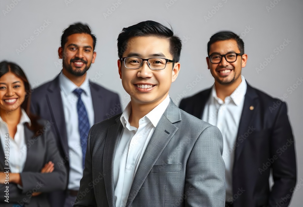 asian business people man good looking in studio. portrait businessman in grey suit confident friendly face isolated on white background, ai asian business people man good looking in studio. portrait businessman in grey suit confident friendly face isolated on white background, ai