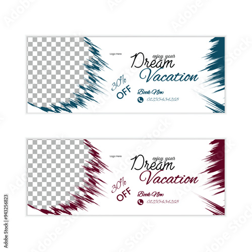 Travel Facebook Cover Facebook cover Design In Vector Illustrator Template for ads Travel social media Facebook cover, web banner Travel social media Banner Design.