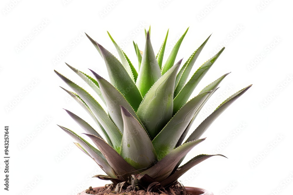 Healthy green aloe vera plant in a pot Healthy green aloe vera plant in a pot