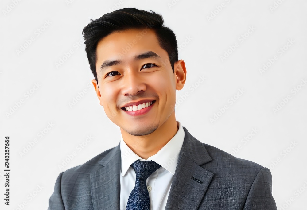 asian business people man good looking in studio. portrait businessman in grey suit confident friendly face isolated on white background, ai asian business people man good looking in studio. portrait businessman in grey suit confident friendly face isolated on white background, ai