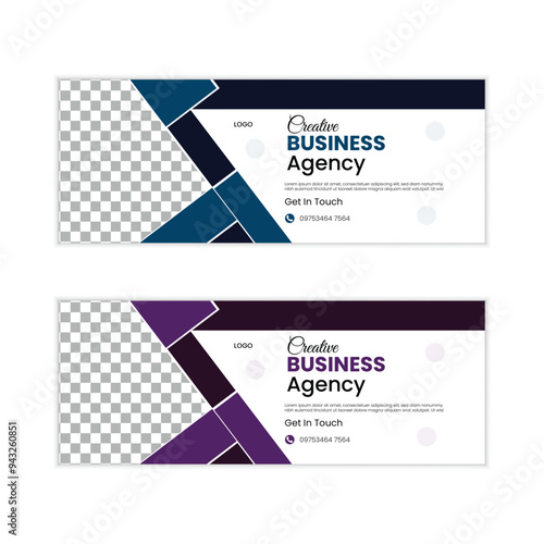Creative business marketing social media facebook cover banner post template