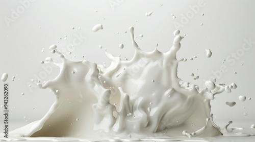 Milk splash on white background