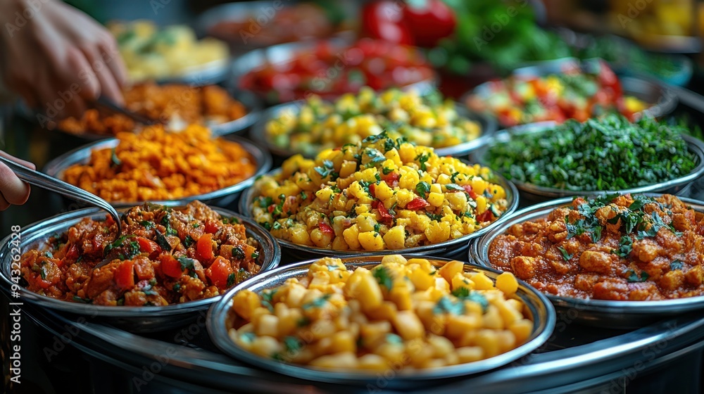 Indian Cuisine Buffet Spread Indian Cuisine Buffet Spread