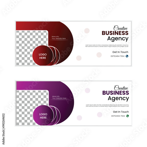 Creative business marketing social media facebook cover banner post template