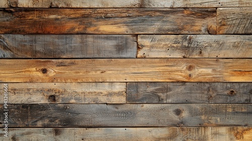 Rustic weathered wooden plank wall with natural textures Generative AI