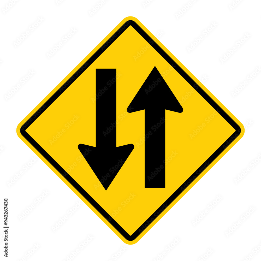 Two Way Street road signs. Vector Two Way Street road signs. Vector