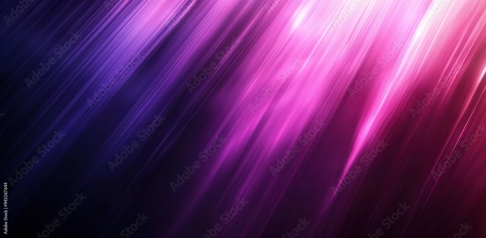 Naklejka premium Abstract gradient of pink and purple light streaks on dark background Generative AI