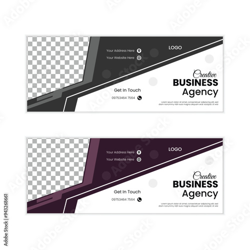 Creative business marketing social media facebook cover banner post template