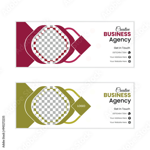 Creative business marketing social media facebook cover banner post template