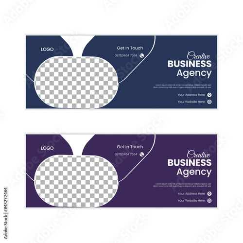 Creative business marketing social media facebook cover banner post template