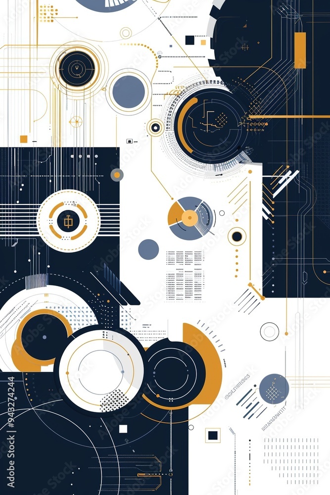 Obraz premium Book Cover Inner Evolution: Geometric Shapes Symbolizing Growth and Change Geometric Reflections: A Minimalist Approach to Inner Discovery