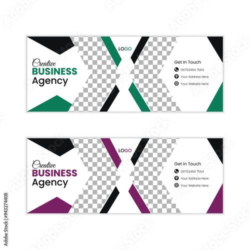Creative business marketing social media facebook cover banner post template