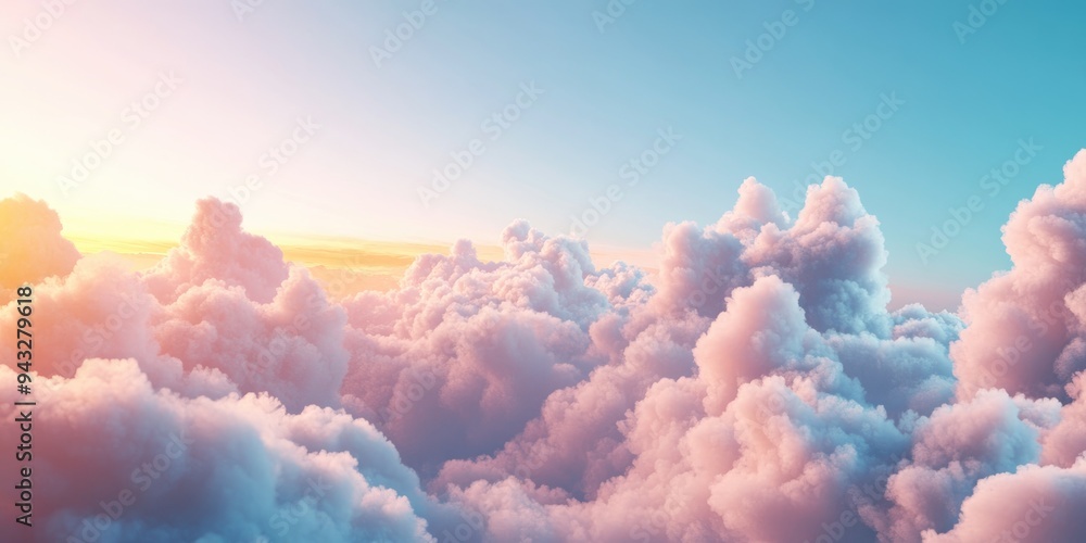 Composition of clouds in a 3D cartoon rendering ideal for projects related to the universe cosmos astronomy and science Composition of clouds in a 3D cartoon rendering ideal for projects related to the universe cosmos astronomy and science