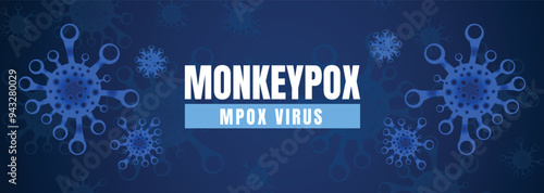 Monkeypox or mpox is a virus that infects humans through transmission from animals. web banner, header, and background cover for orthopoxvirus infectious zoonotic diseases