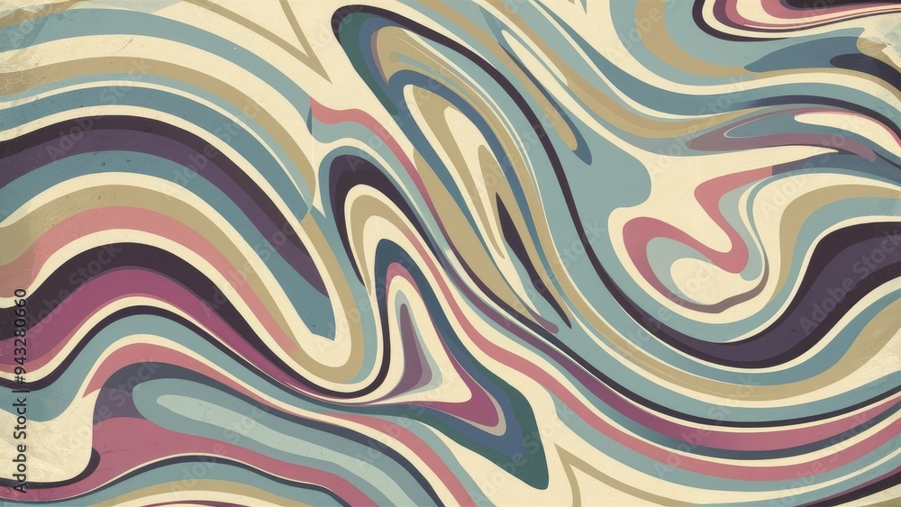 Abstract pastel light background with flowing wavy smoke lines. Vibrant and colorful digital wave design in a vintage retro style. Abstract pastel light background with flowing wavy smoke lines. Vibrant and colorful digital wave design in a vintage retro style.