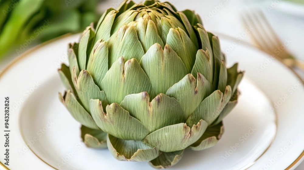 Artichoke on a White Plate Artichoke on a White Plate
