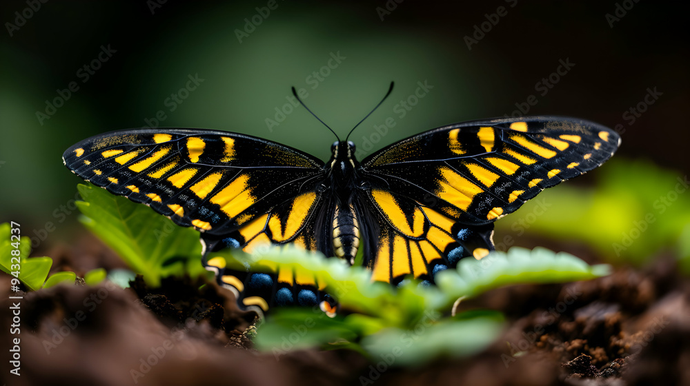 Fototapeta premium Close Butterfly Plant